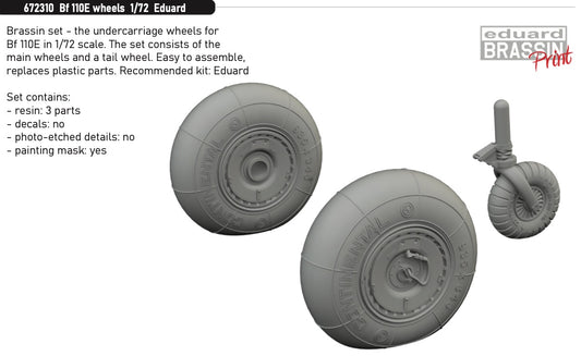 Eduard Brassin 672310 1:72 Messerschmitt Bf-110E wheels