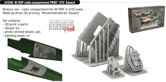 Eduard Brassin 672318 1:72 Messerschmitt Bf-109F radio compartment to be used with Eduard