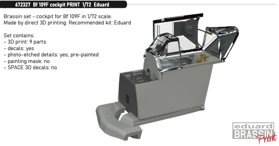 Eduard Brassin 672327 1:72 Messerschmitt Bf-109F cockpit