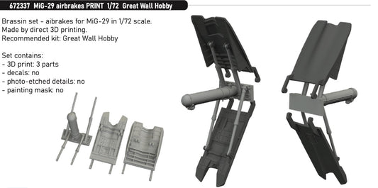 Eduard Brassin 672337 1:72 Mikoyan MiG-29 airbrakes