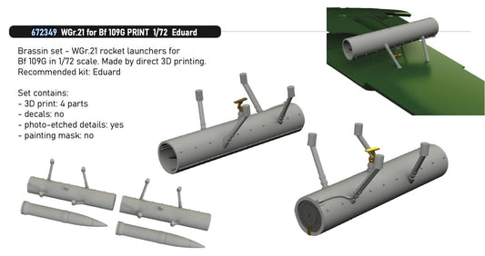 Eduard Brassin 672349 1:72 WGr.21 for Messerschmitt Bf-109G 3D-Printed