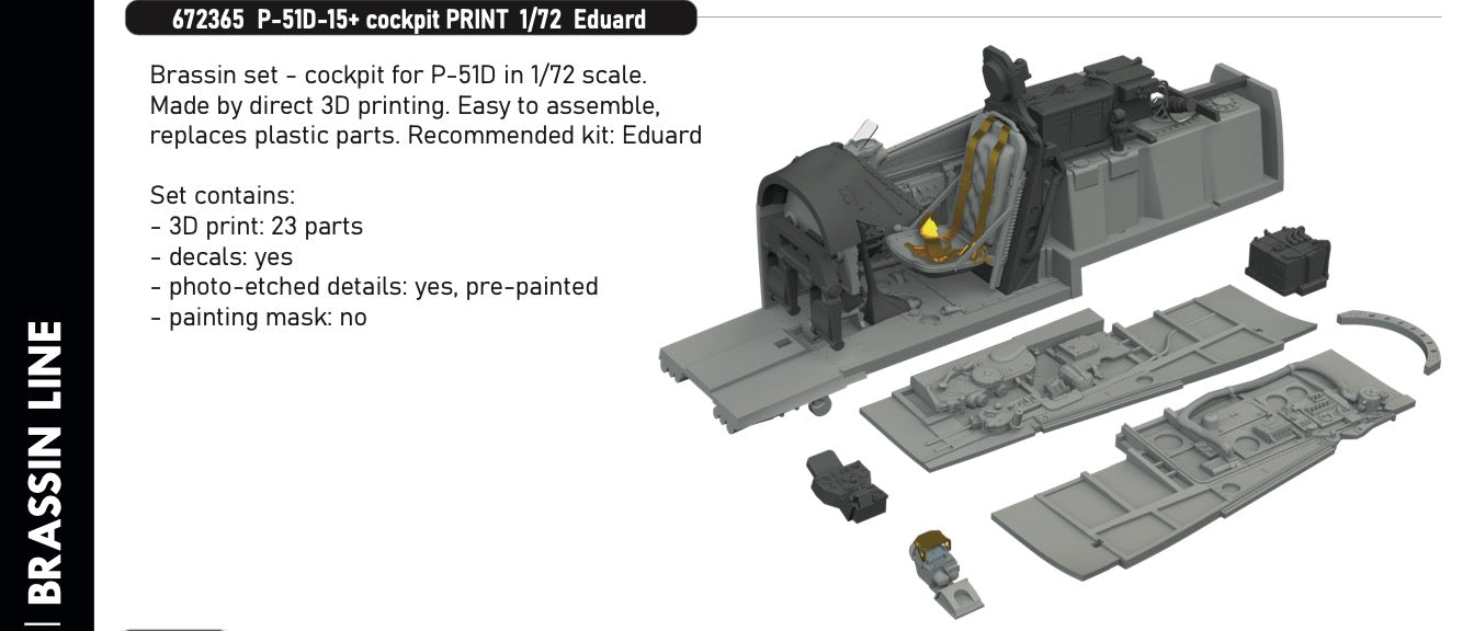 Eduard Brassin 672365 1:72 P-51D-15+ Mustang cockpit