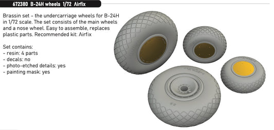 Eduard Brassin 672380 1:72 Consolidated B-24H Liberator wheels