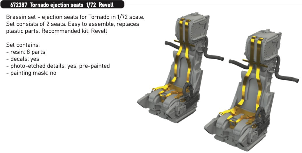 Eduard Brassin 672387 1:72 Panavia Tornado ejection seats x 2