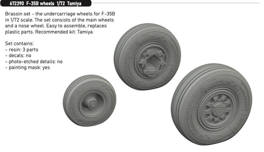 Eduard Brassin 672390 1:72 Lockheed-Martin F-35B Lightning Wheels