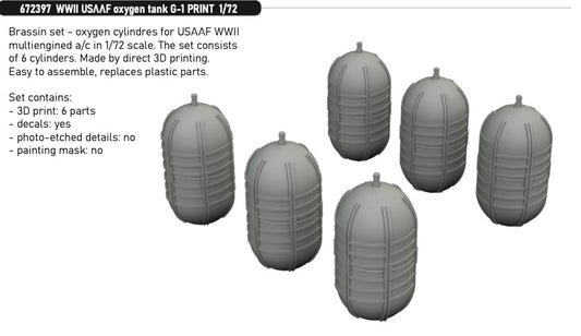 Eduard Brassin 672397 1:72 WWII USAAF oxygen tank G-1 (3D-Printed)