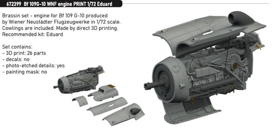 Eduard Brassin 672399 1:72 Messerschmitt Bf-109G-10 WNF engine