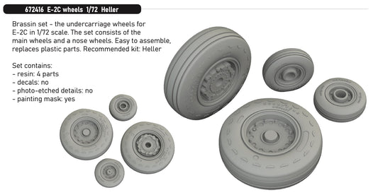 Eduard Brassin 672416 1:72 E-2C Wheels