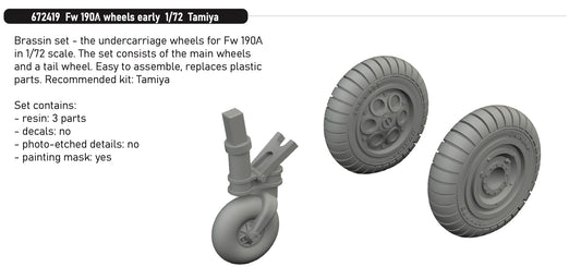Eduard Brassin 672419 1:72 Fw 190A Wheels Early