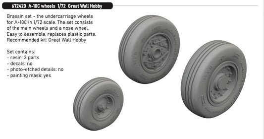 Eduard Brassin 672420 1:72 Fairchild A-10C Thunderbolt II wheels