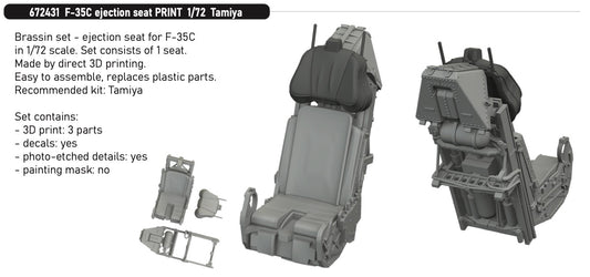 Eduard Brassin 672431 1:72 Lockheed-Martin F-35C ejection seat 3D-Printed