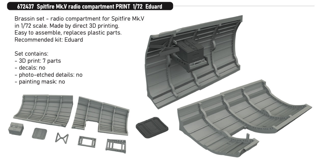 Eduard Brassin 672437 1:72 Supermarine Spitfire Mk.V radio compartment