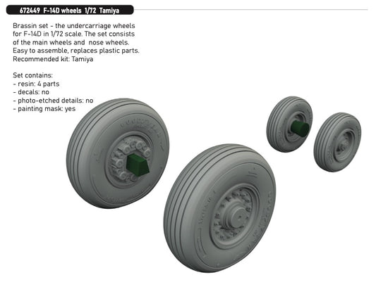 Eduard Brassin 672449 1:72 Grumman F-14D Tomcat wheels