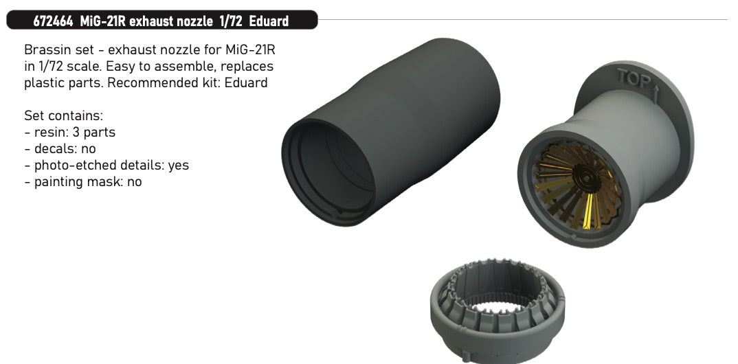 Eduard Brassin 672464 1:72 Mikoyan MiG-21R Exhaust Nozzle