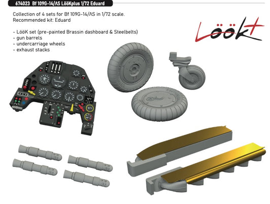 Eduard Brassin 674023 1:72 Messerschmitt Bf-109G-14/AS LooKplus