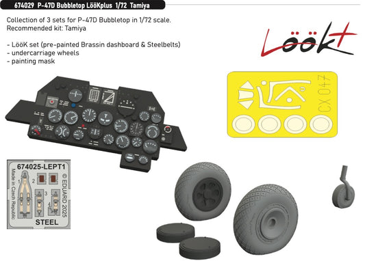 Eduard Brassin 674029 1:72 Republic P-47D Thunderbolt Bubbletop LööKplus