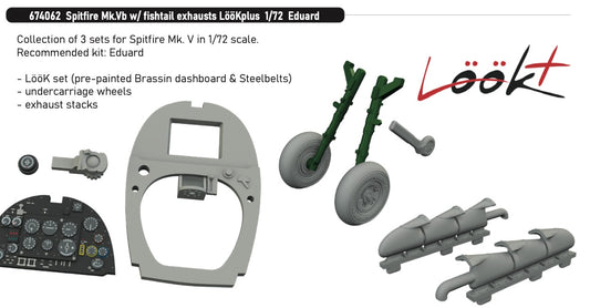 Eduard Brassin 674062 1:72 Supermarine Spitfire Mk.Vb with fishtail exhausts LööKplus