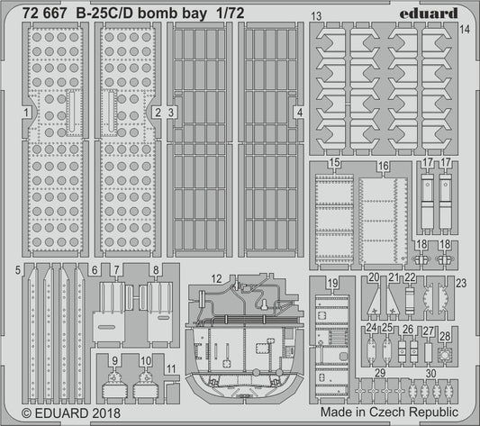 Eduard 72667 1:72 North-American B-25C/D Mitchell bomb bay