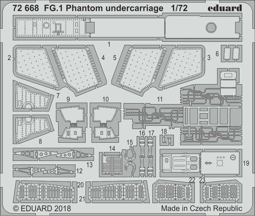 Eduard 72668 1:72 McDonnell-Douglas FG.1 Phantom II undercarriage
