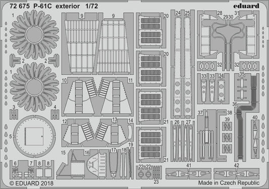 Eduard 72675 1:72 Northrop P-61C 'Black Widow' exterior
