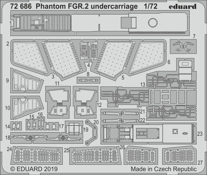 Eduard 72686 1:72 McDonnell-Douglas Phantom FGR.2 undercarriage