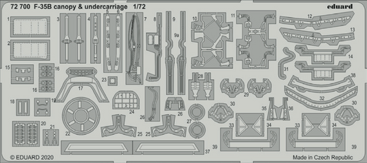 Eduard 72700 1:72 Lockheed-Martin F-35B Lightning II canopy & undercarriage