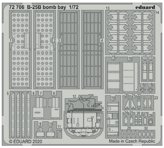Eduard 72706 1:72 North-American B-25B Mitchell bomb bay