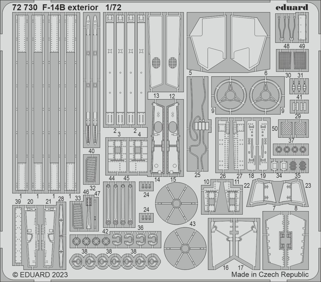Eduard 72730 1:72 Grumman F-14B Tomcat exterior to be used with Academy