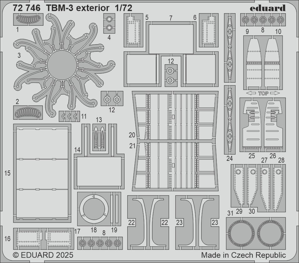 Eduard ED72746 1:72 Grumman TBM-3 Avenger exterior