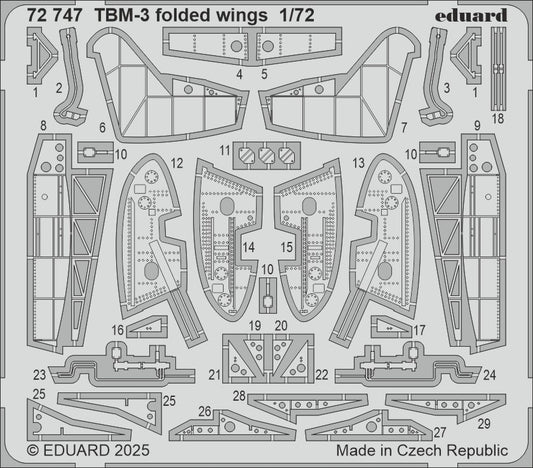 Eduard ED72747 1:72 Grumman TBM-3 Avenger folded wings details