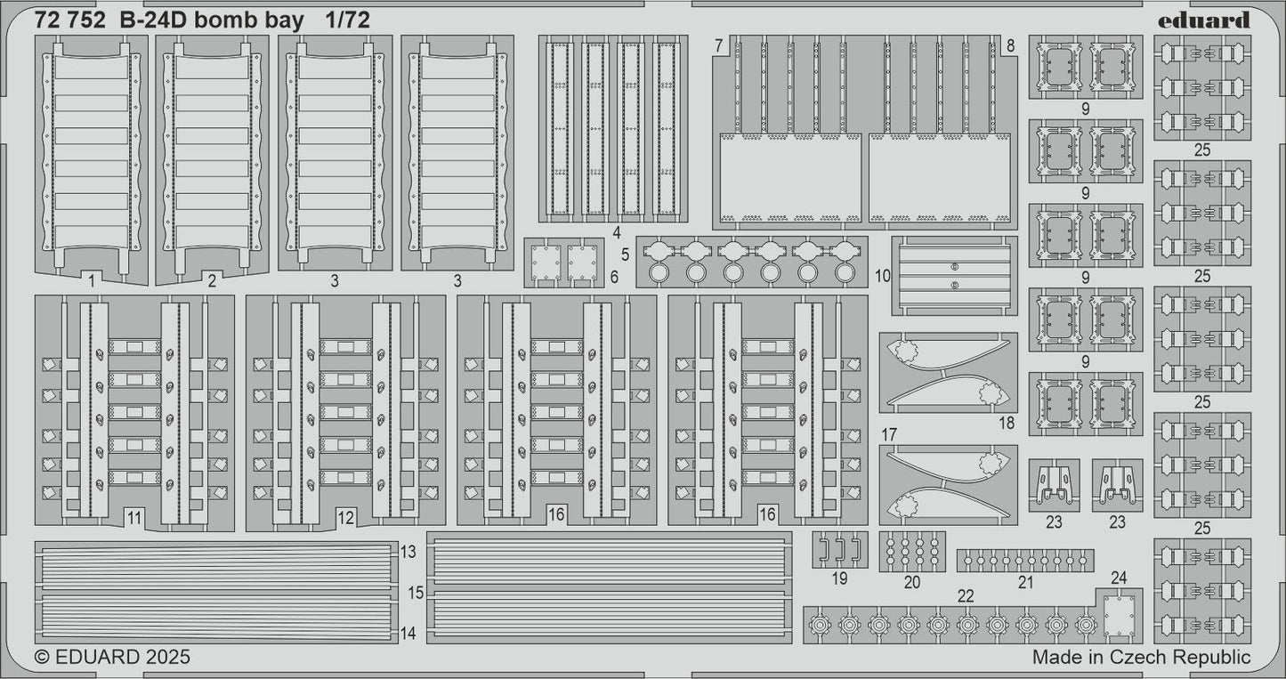 Eduard 72752 1:72 Consolidate B-24D Liberator bomb bay