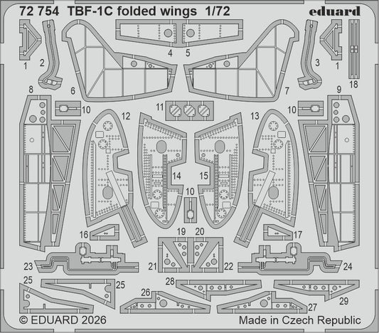 Eduard 72754 1:72 Grumman TBF-1C Avenger Folded Wings