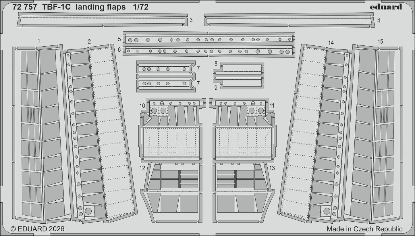 Eduard 72757 1:72 Grumman TBF-1C Avenger landing flaps