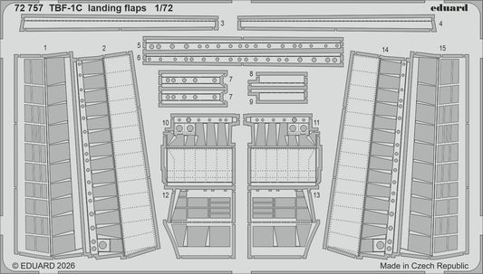Eduard 72757 1:72 Grumman TBF-1C Avenger landing flaps