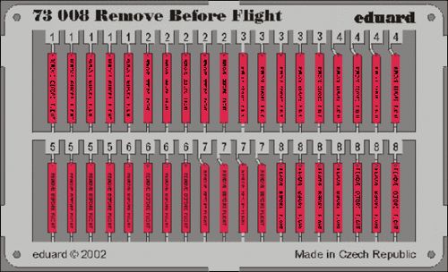 Eduard 73008 1:72 Remove Before Flight/RBF tags