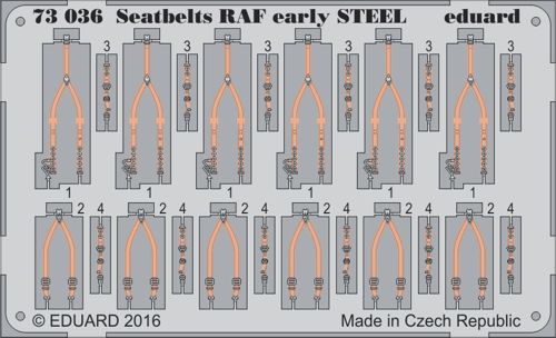 Eduard 73036 1:72 seatbelts RAF early STEEL