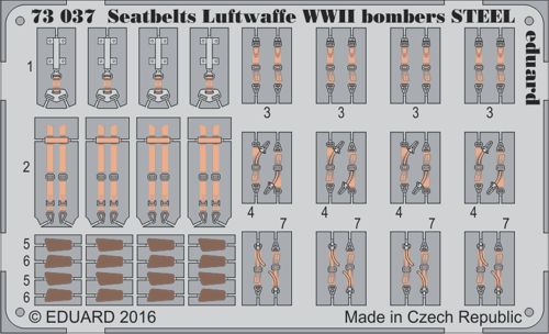 Eduard 73037 1:72 seatbelts Luftwaffe WWII bombers STEEL