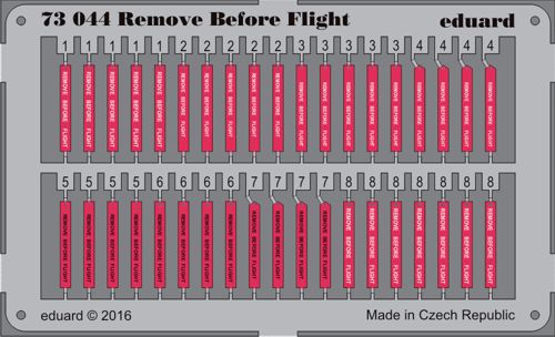 Eduard 73044 1:72 Remove Before Flight flags STEEL