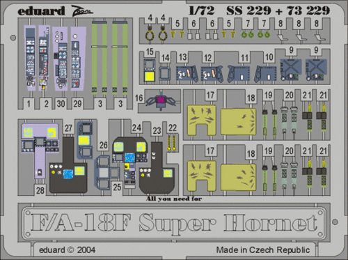 Eduard 73229 1:72 Boeing F/A-18F Super Hornet PRE-PAINTED IN COLOUR!