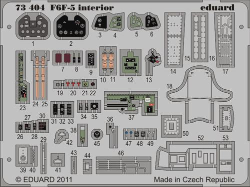Eduard 73404 1:72 Grumman F6F-5 Hellcat interior (self adhesive)