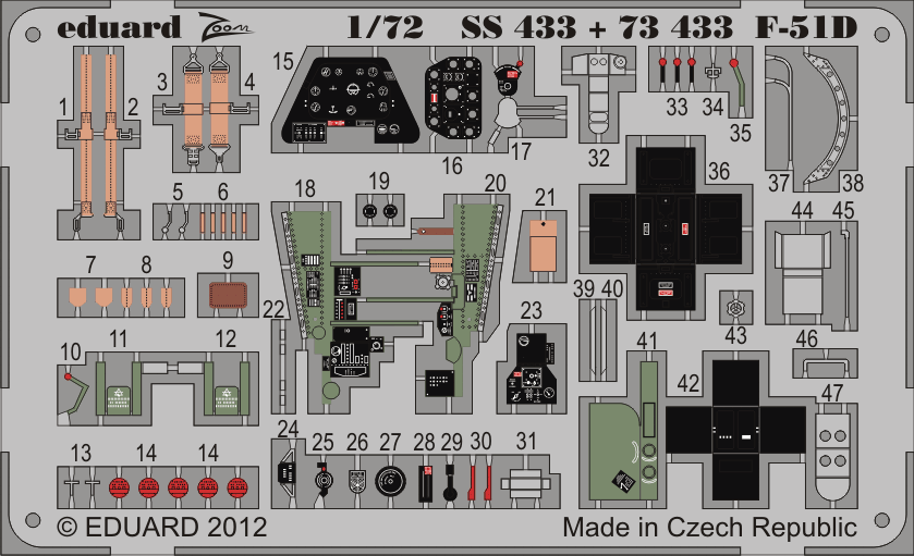 Eduard 73433 1:72 North-American F-51D Mustang (self adhesive)
