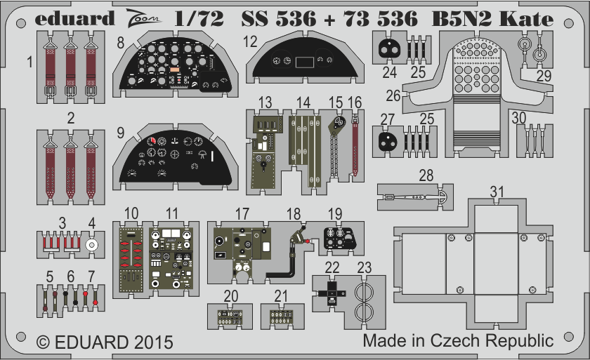 Eduard 73536 1:72 Nakajima B5N2 'Kate'