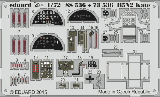 Eduard 73536 1:72 Nakajima B5N2 'Kate'