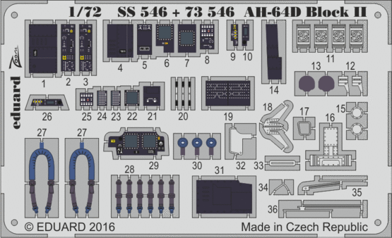Eduard 73546 1:72 Boeing/Hughes AH-64D Apache Block II
