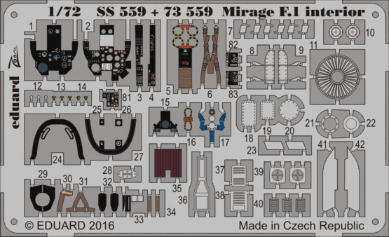 Eduard 73559 1:72 Dassault Mirage F.1CG