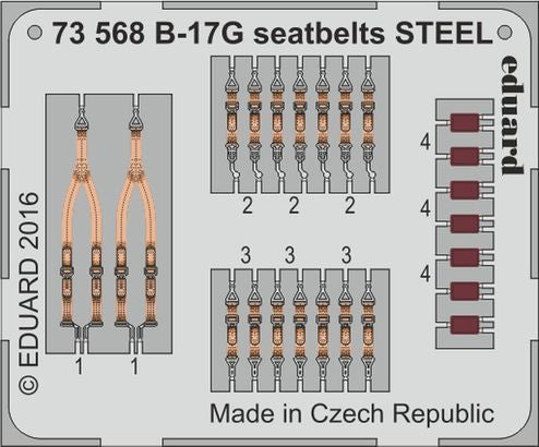 Eduard 73568 1:72 B-17G Flying Fortress seatbelts STEEL