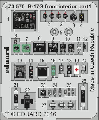Eduard 73570 1:72 Boeing B-17G Flying Fortress (for 2016 mould) front interior