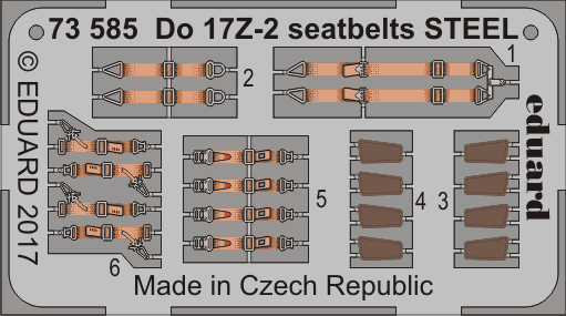 Eduard 73585 1:72 Dornier Do-17Z-2 seatbelts STEEL
