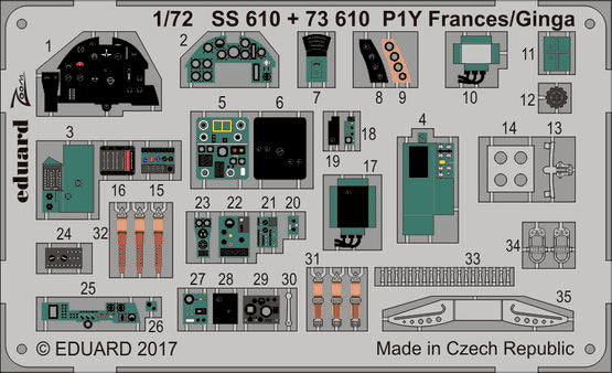 Eduard 73610 1:72 Kugisho P1Y1-S/P1Y2 Ginga (Frances)