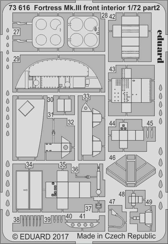 Eduard 73616 1:72 Boeing Fortress MK.III front interior